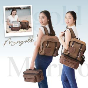 JualGabaG Tas Asi – Backpack Cooler Bag 2 in 1 MARIGOLD / TARTAN (Laptop Fit)