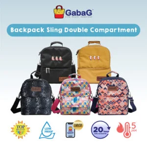 Tas Asi Backpack Sling Double Compartment Nirmala, Juwita,Onyx,  Praya, dan Tora